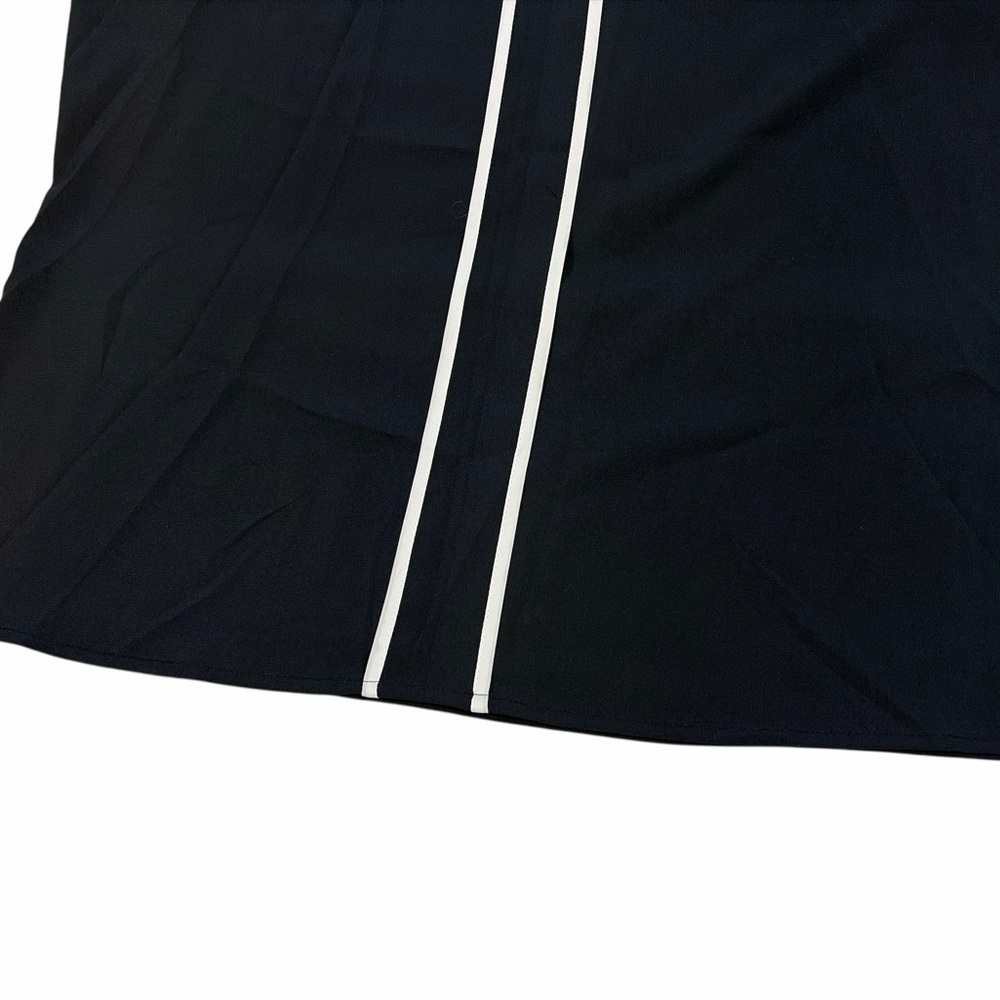 CALVIN KLEIN Suit Women Navy White V Neck Sleeveless Top Blouse Size M Busines - Picture 3 of 8